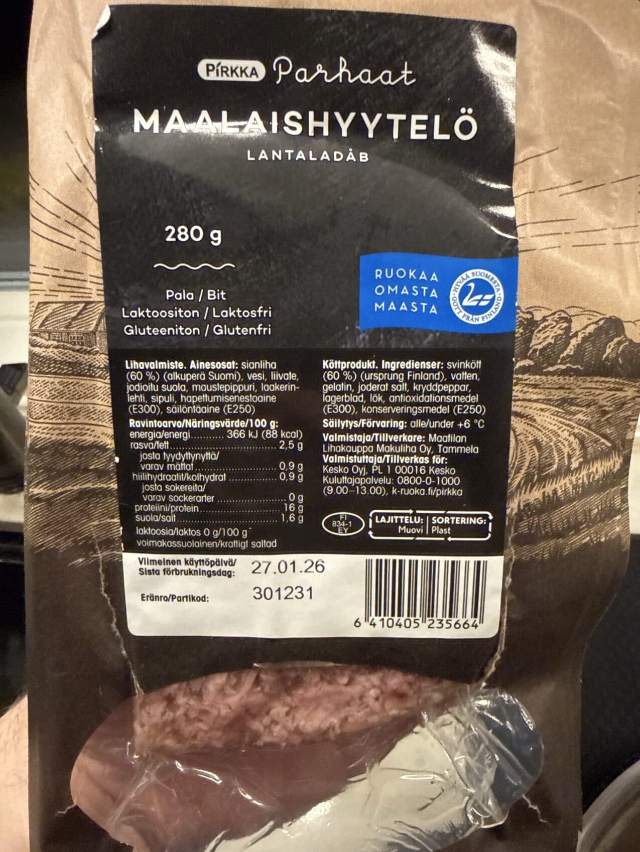 Pirkka Parhaat Maalaishyytelö packshot
