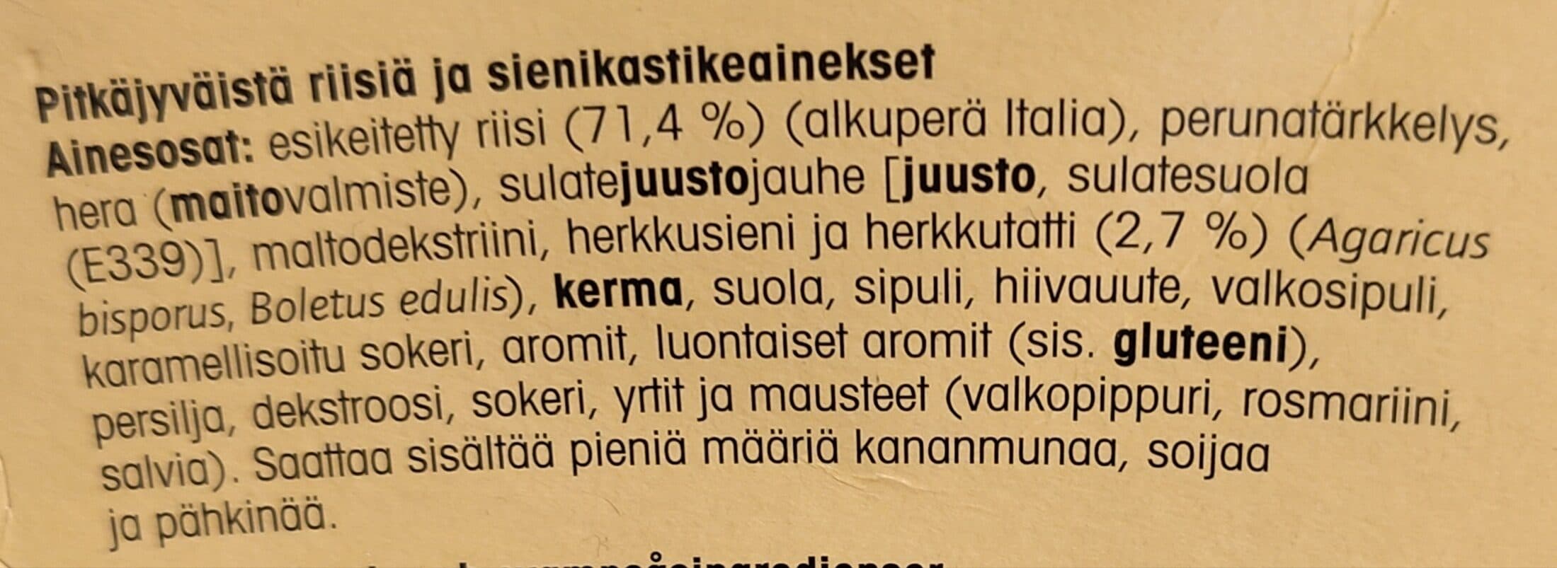 Open Food Facts Sienirisotto packshot