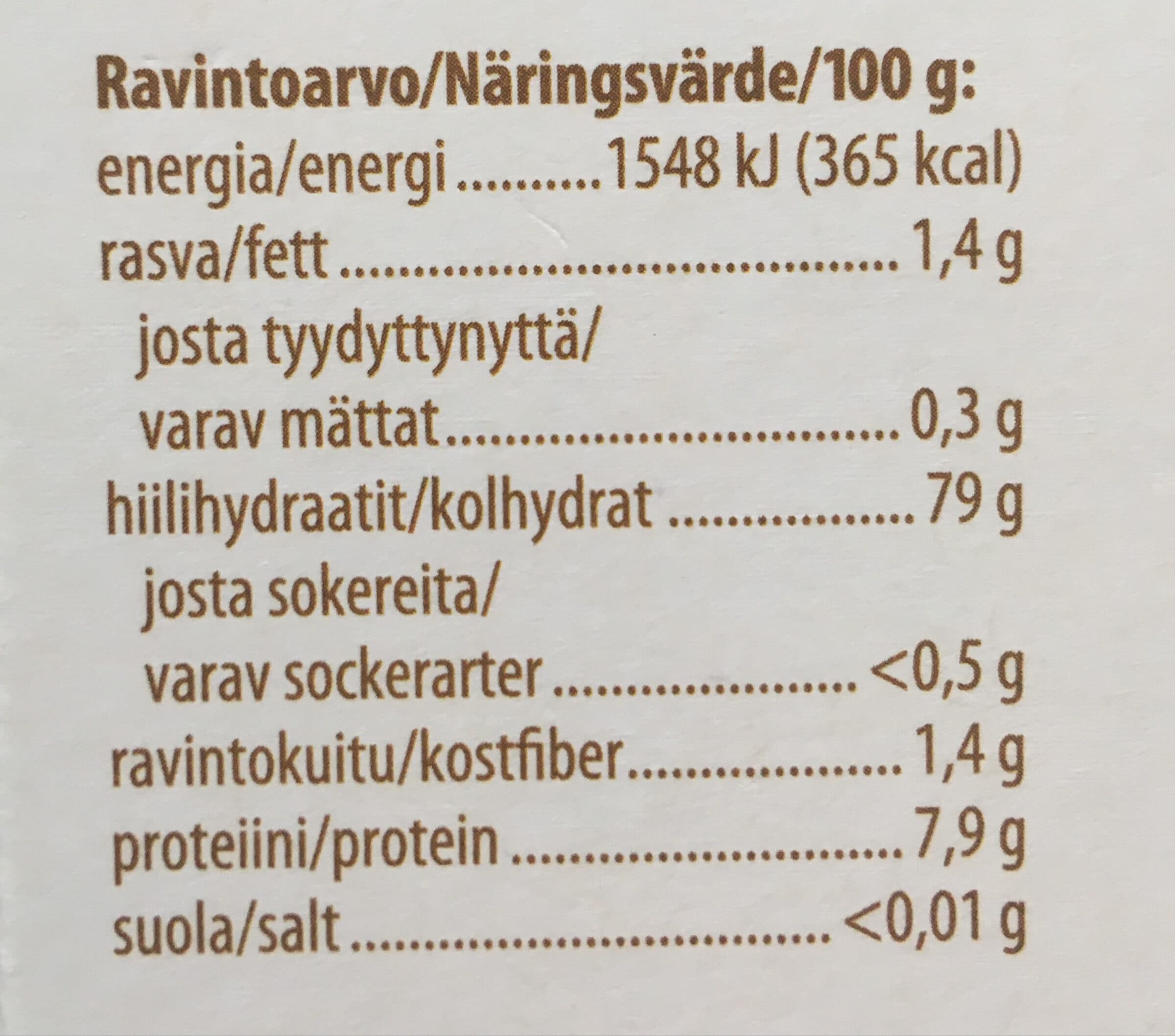 K-Menu Pitkäjyväinen riisi packshot