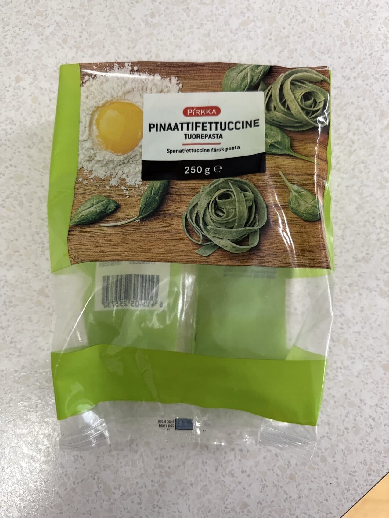 Pirkka Pinaattifettuccine Tuorepasta packshot