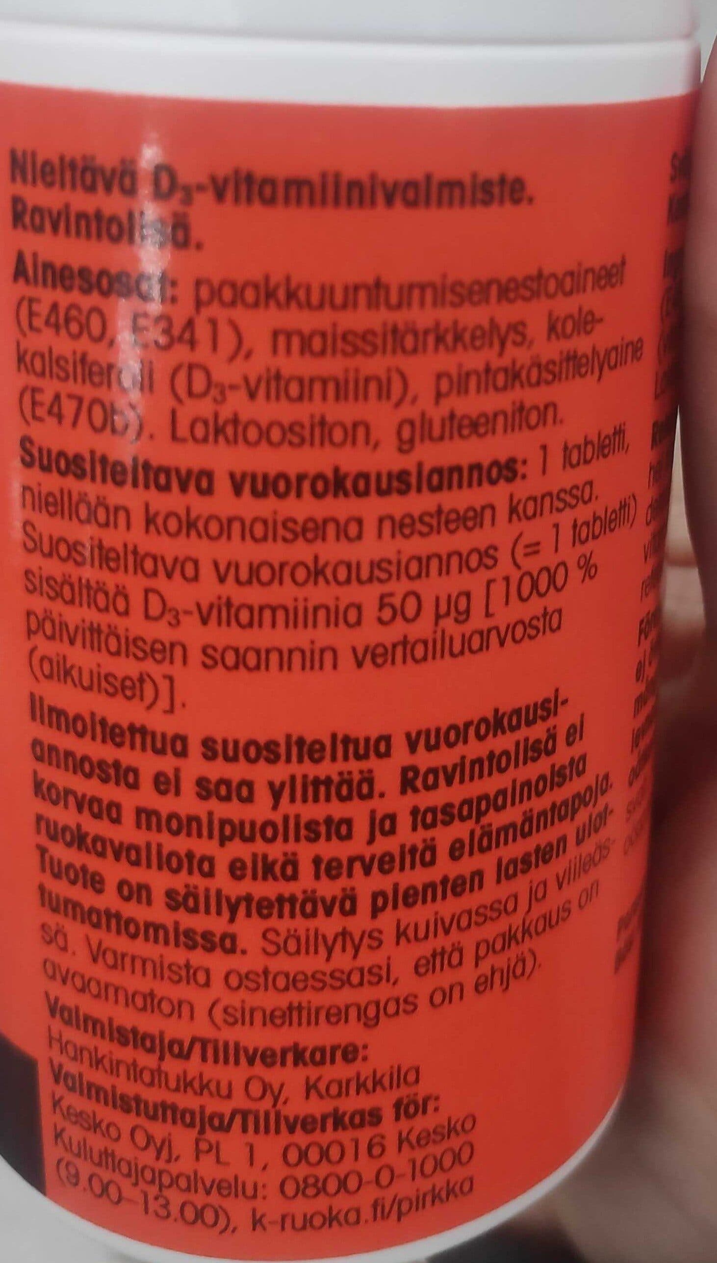 Pirkka vitamin d packshot