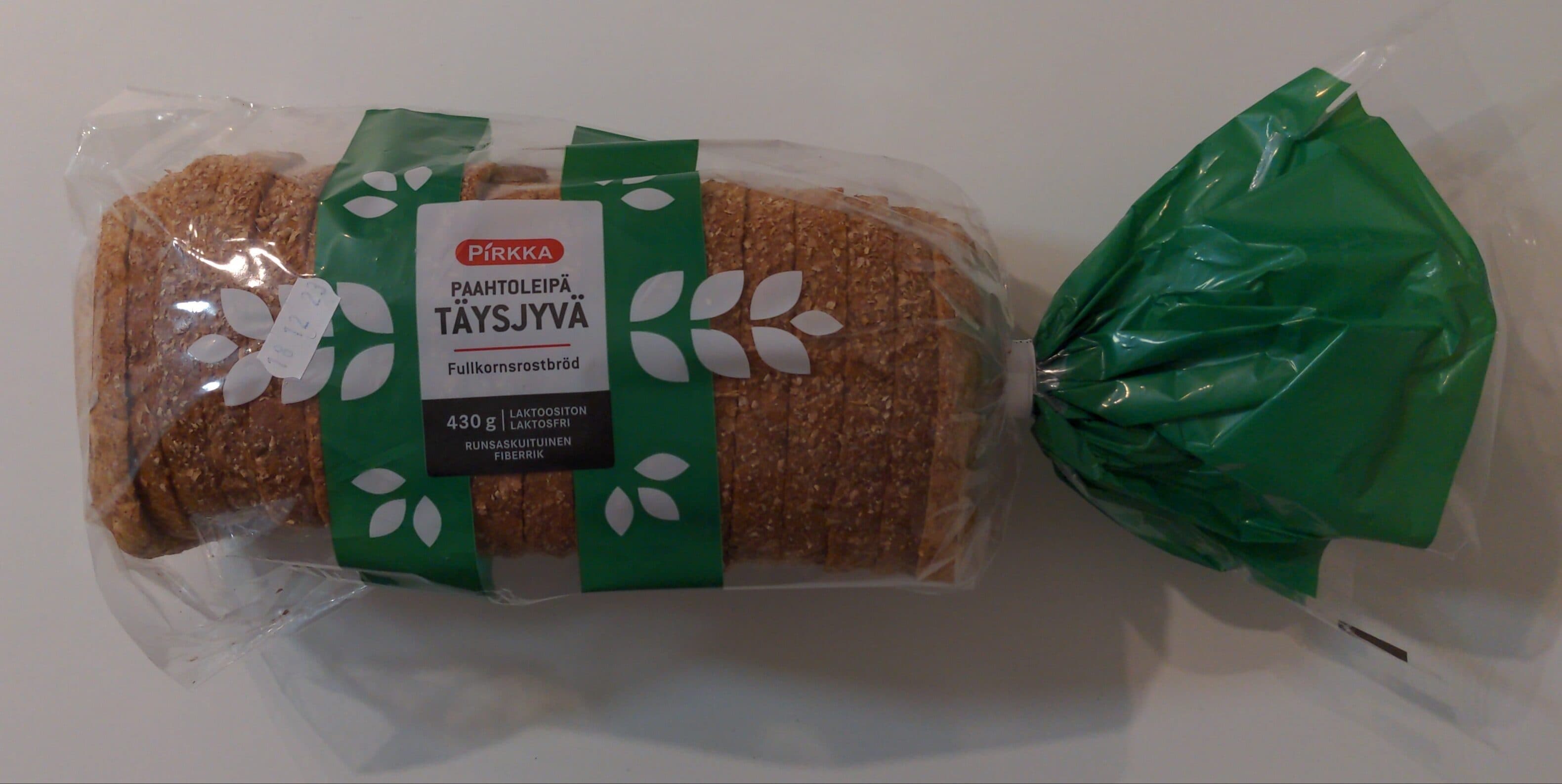 Pirkka Täysjyväpaahtoleipä packshot