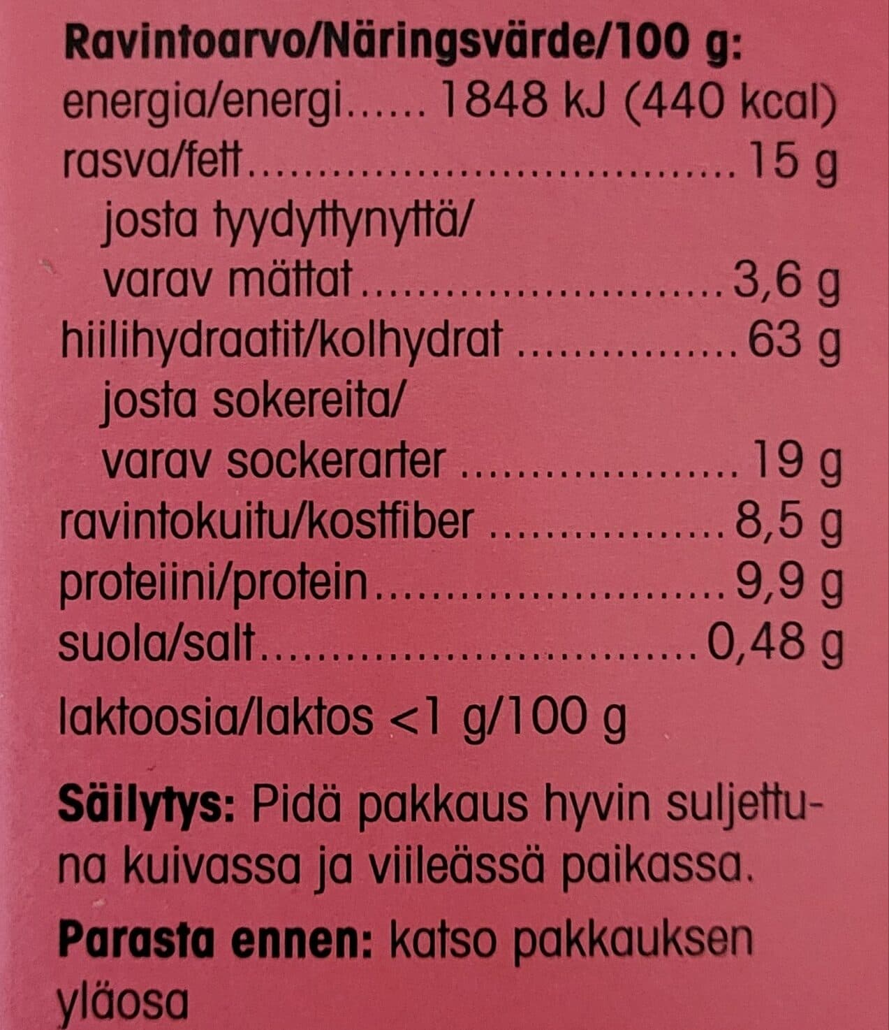 Pirkka Crunchy jogurtti-mansikkamuromysli packshot