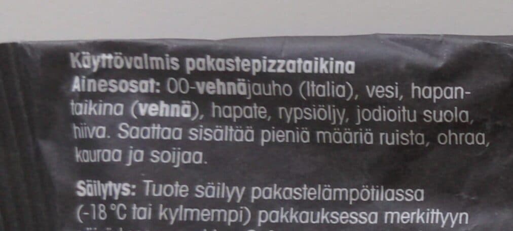 Pirkka Pizzataikina 00-jauhoista packshot