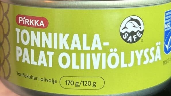 Pirkka Tonnikalapalat Öljyssä packshot