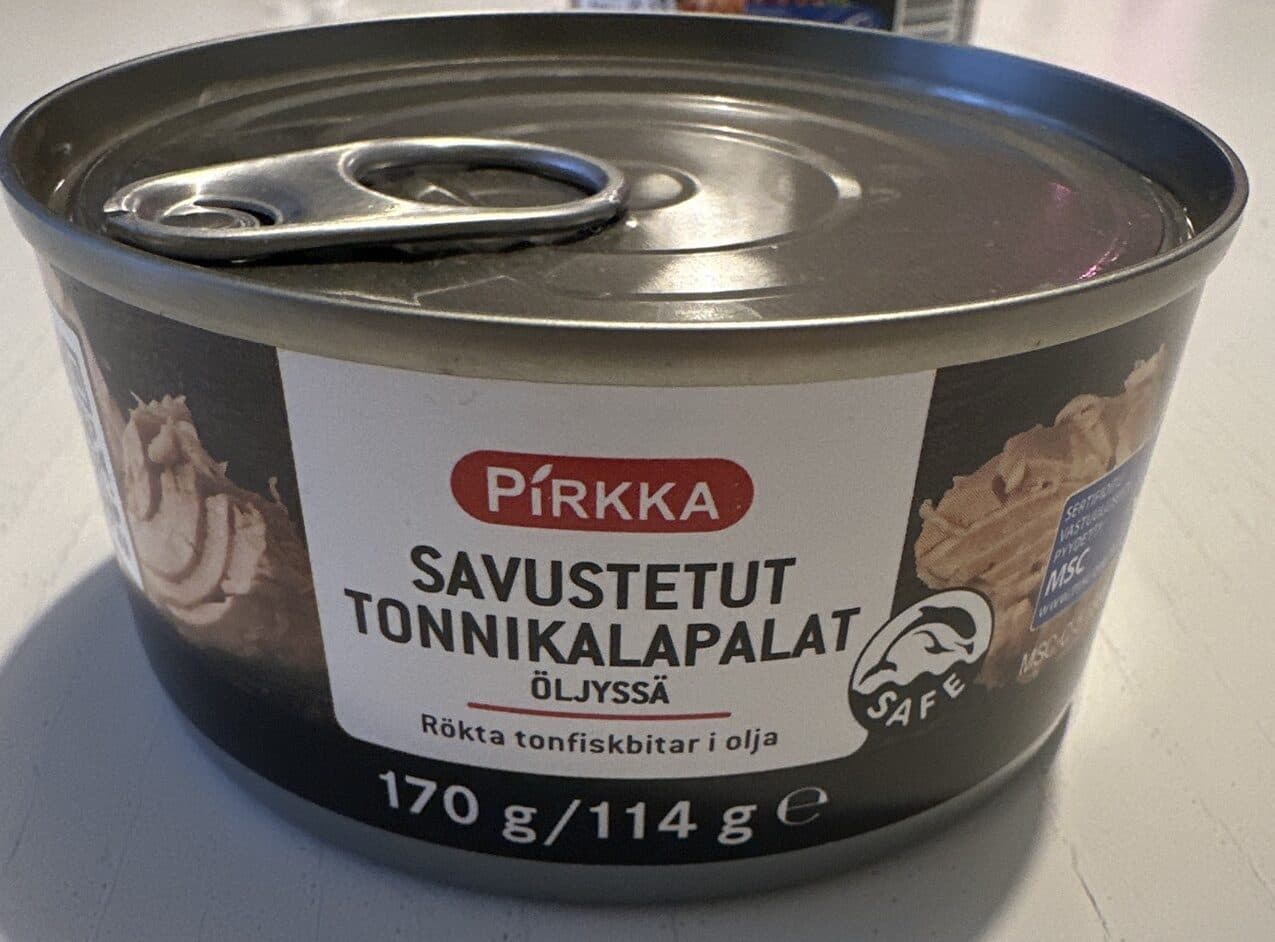 Pirkka Savustetut Tonnikalapalat packshot