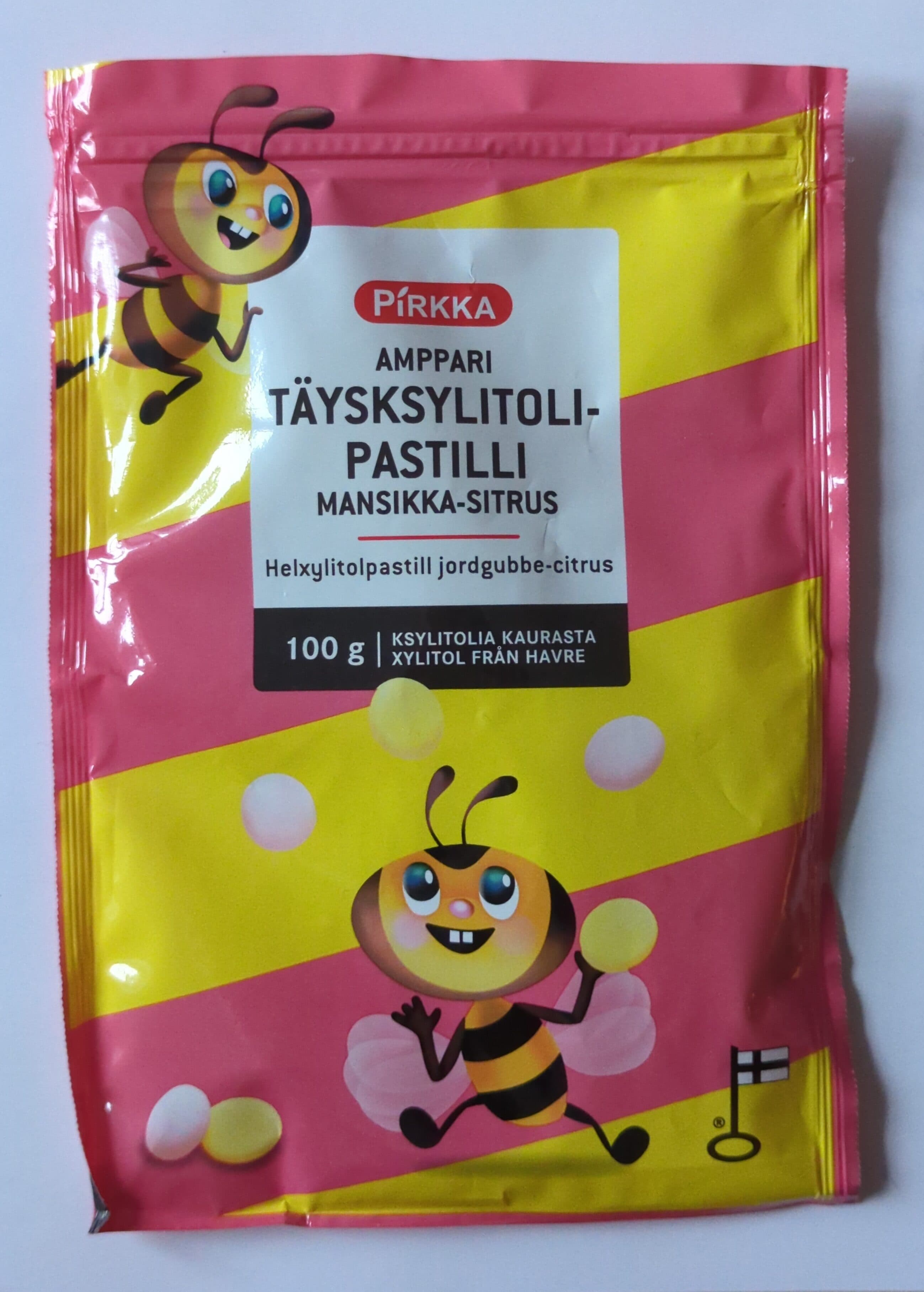 Amppari Amppari Täysksylitolipastilli Mansikka-sitrus packshot