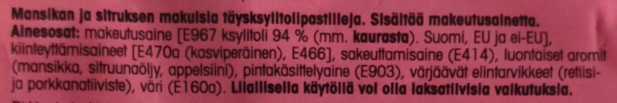 Amppari Amppari Täysksylitolipastilli Mansikka-sitrus packshot