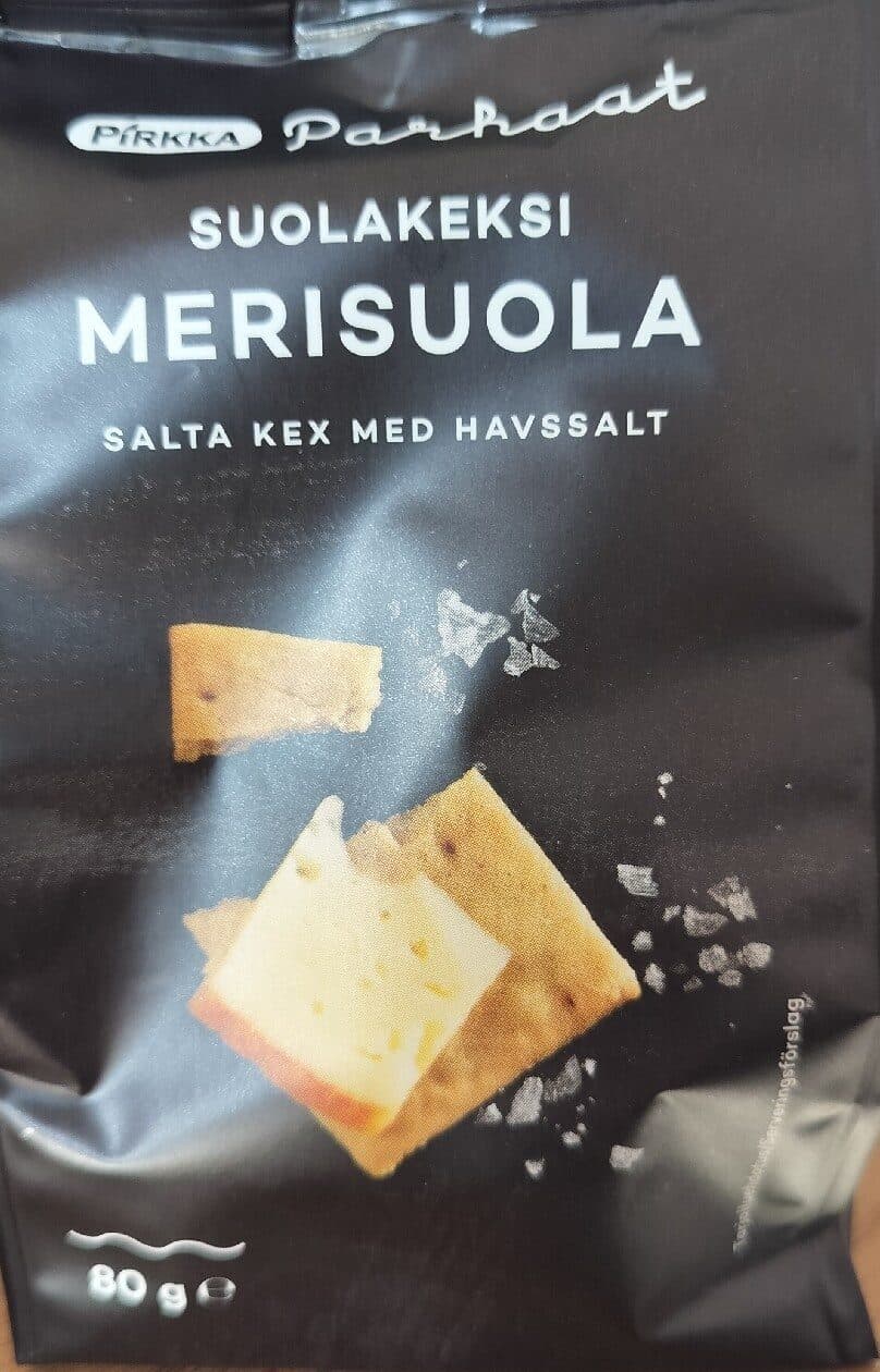 Pirkka Parhaat Suolakeksi Merisuola packshot