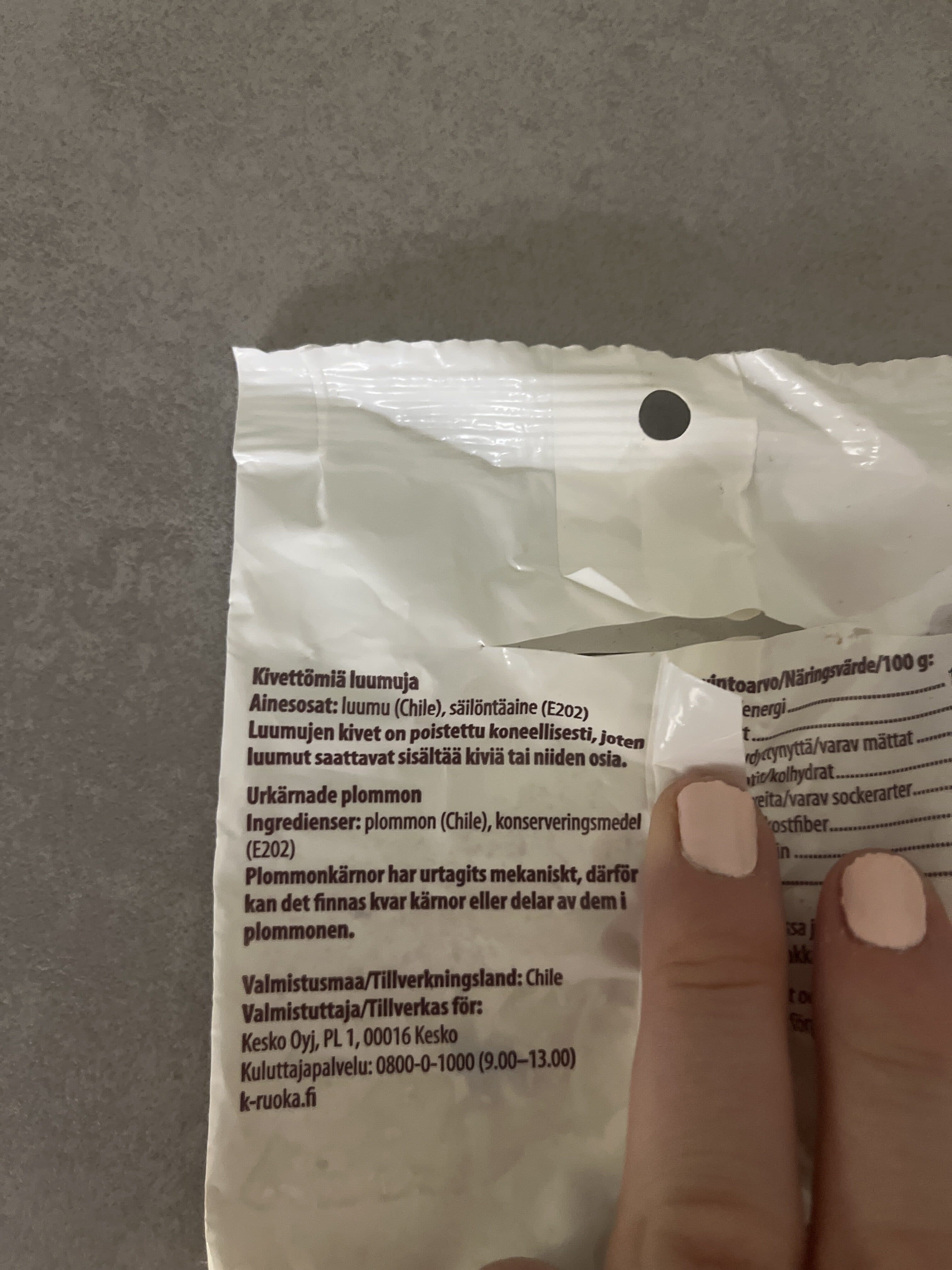 K Menu Luumu packshot