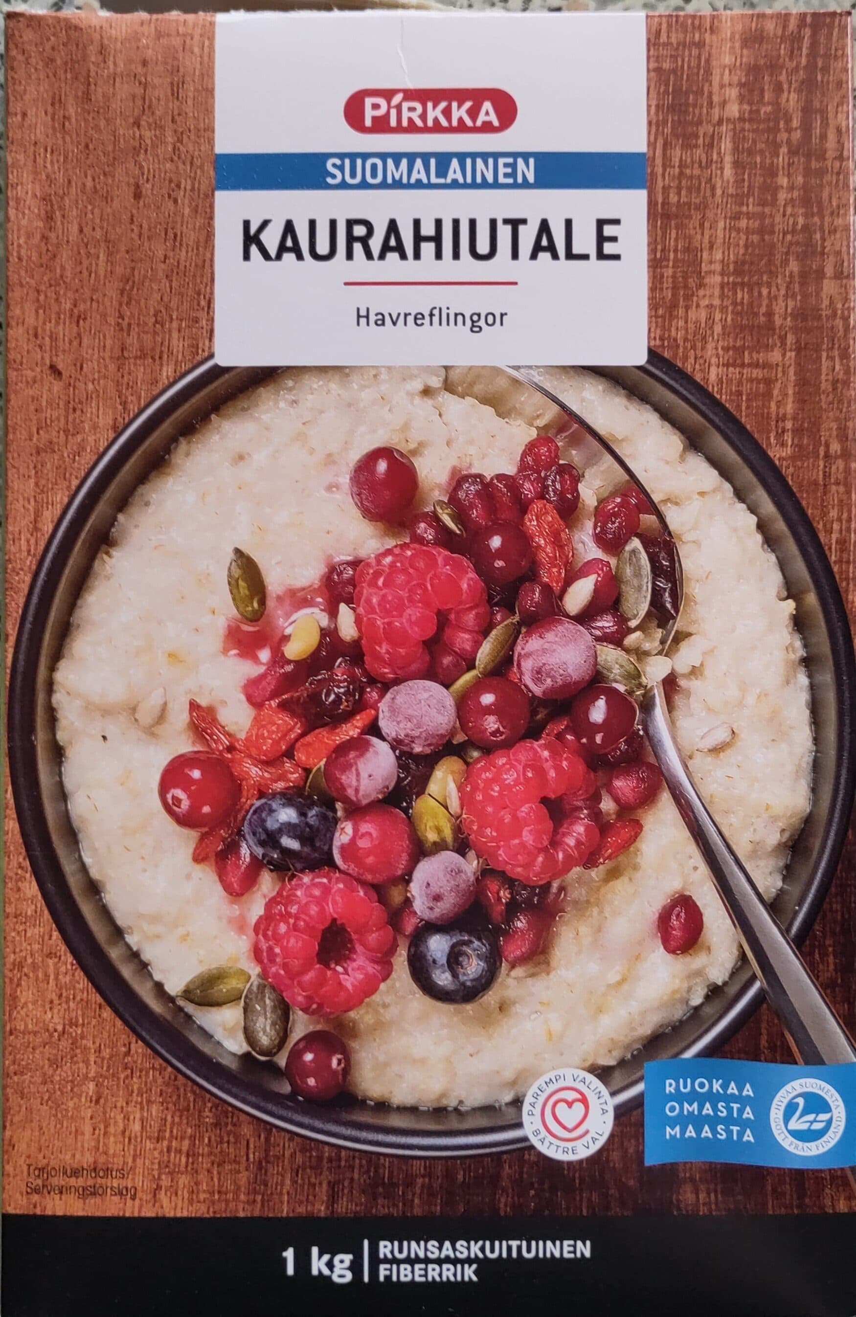 Pirkka Suomalainen kaurahiutale packshot