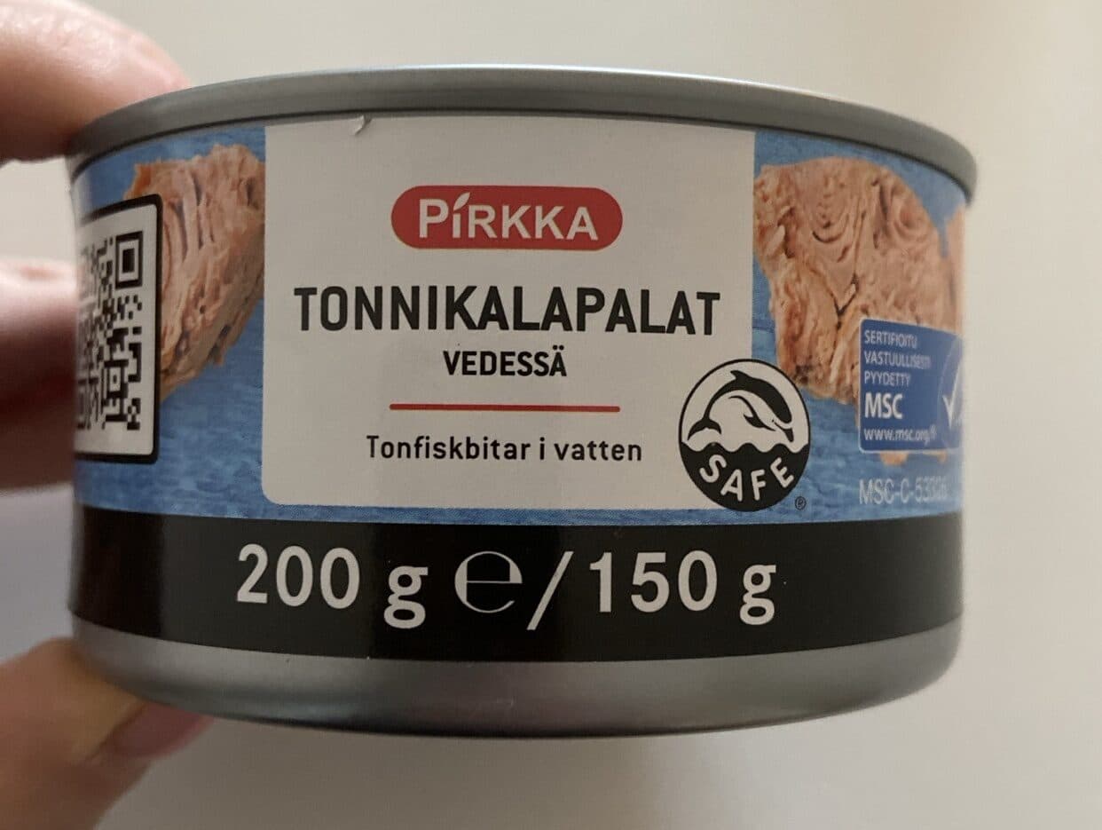 Pirkka Tonnikalapalat Vedessä packshot