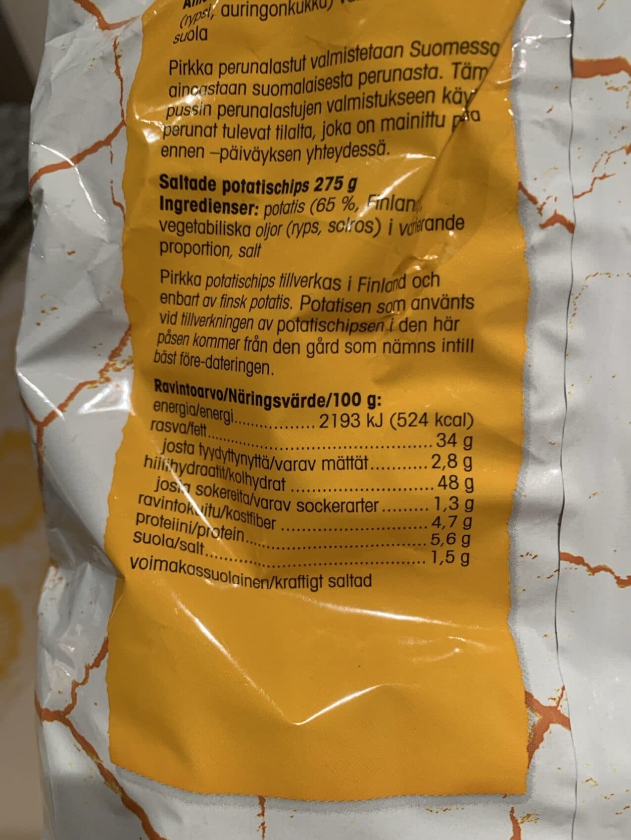 Pirkka Original Perunalastu packshot