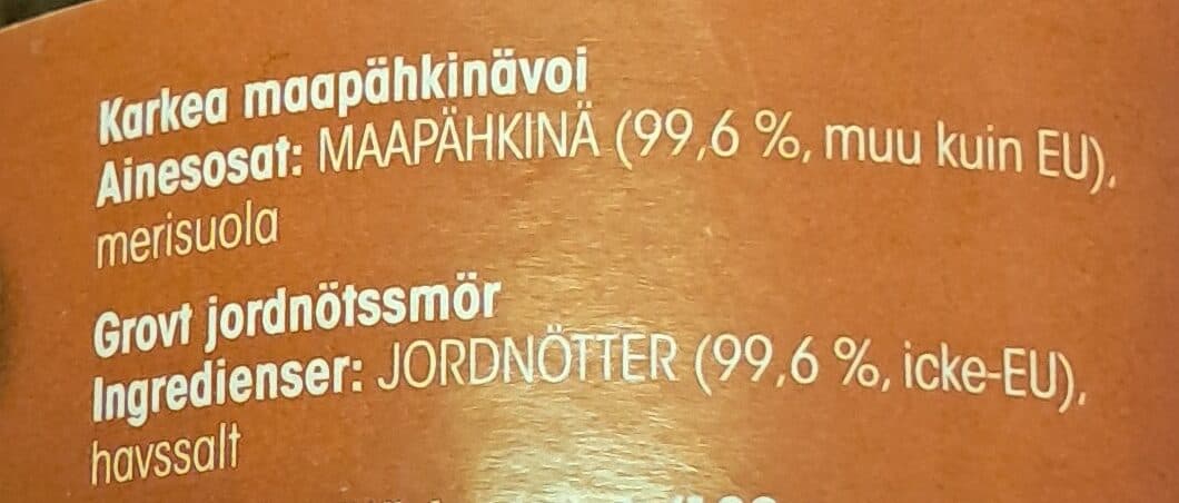 Pirkka Crunchy Peanut Butter packshot