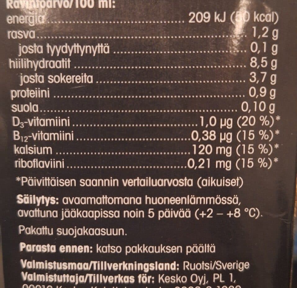 Pirkka Kaurajuoma packshot