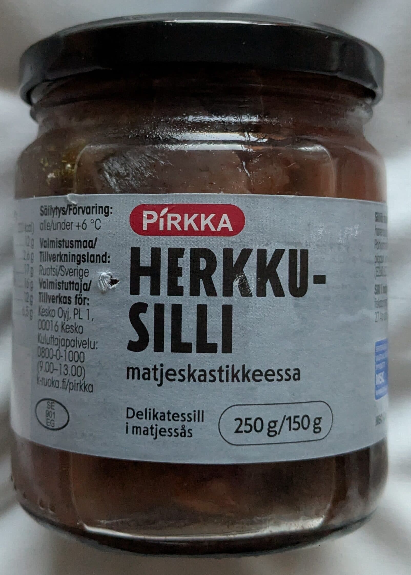 Pirkka Herkkusilli matjeskastikkeessa packshot