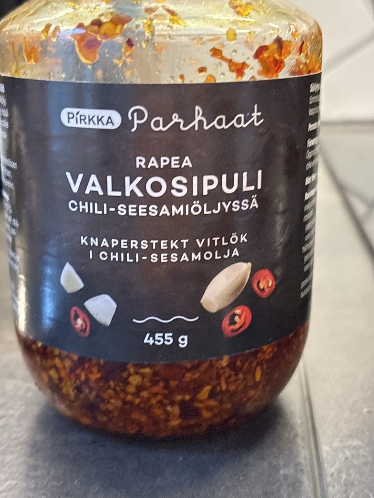 Pirkka Parhaat Rapea Valkosipuli Chili-seesamiöljyssä packshot
