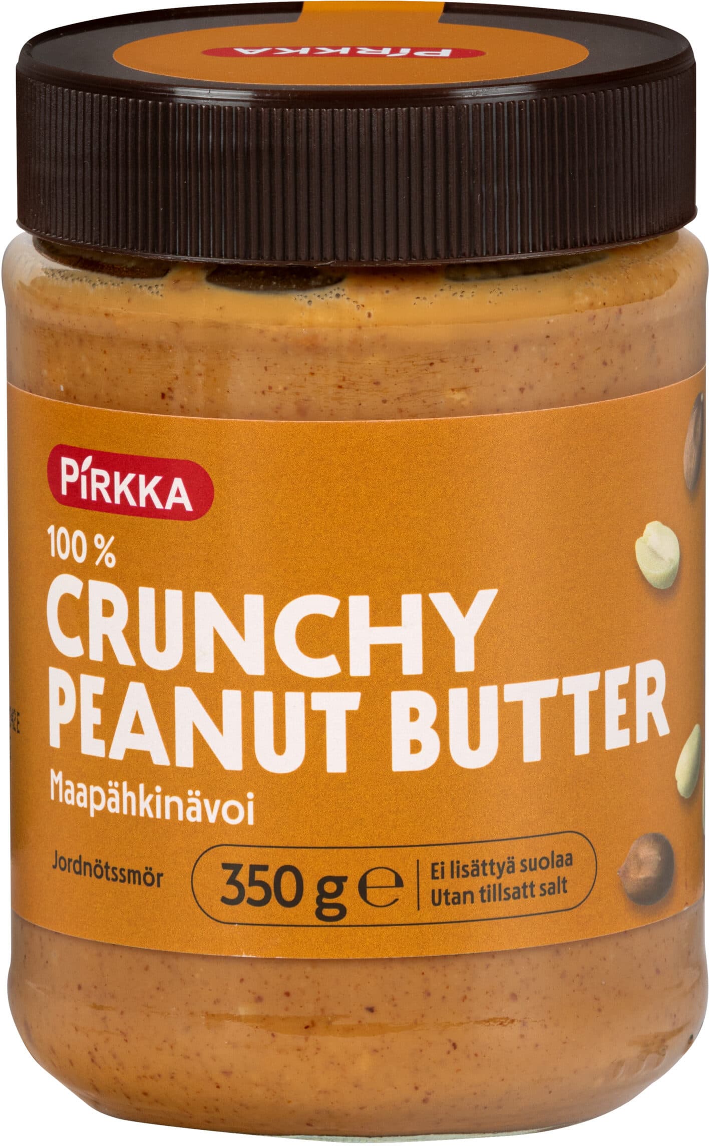 Pirkka 100% Crunchy Peanut Butter packshot