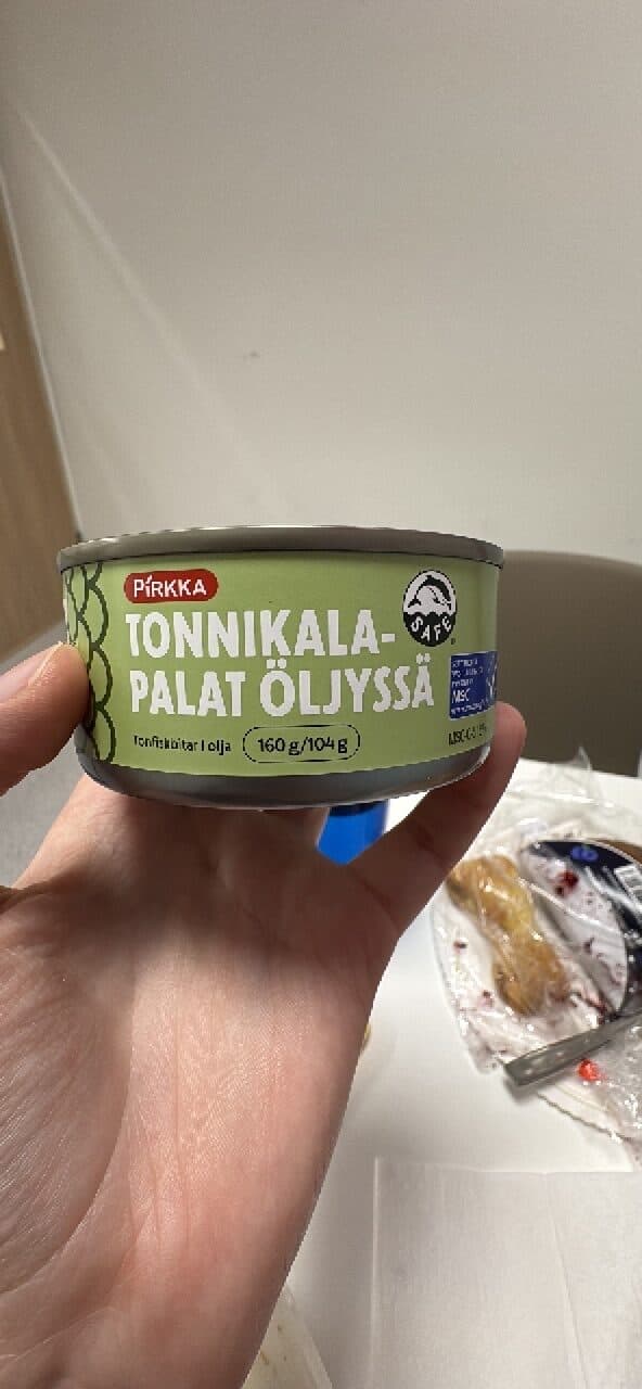 Pirkka Tonnikalapalat Öljyssä packshot