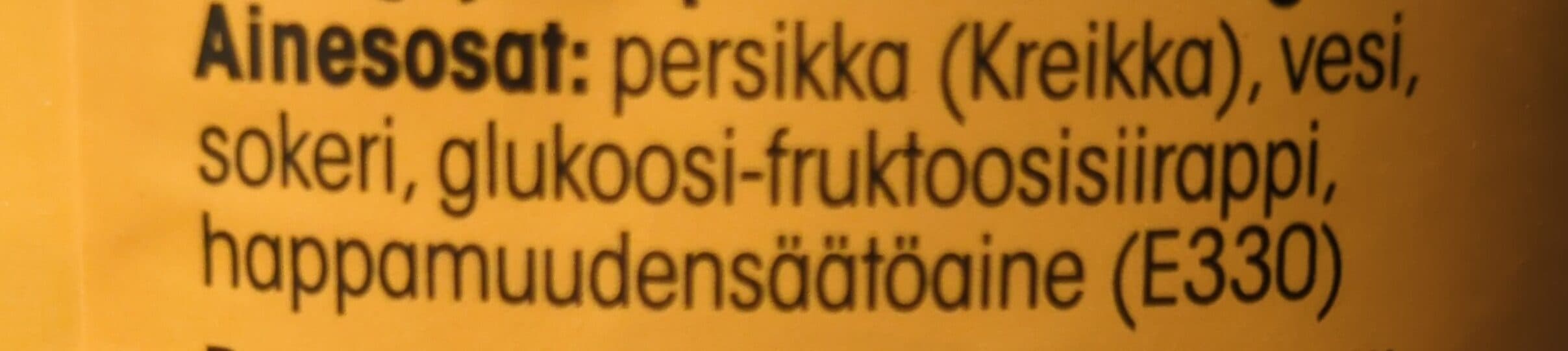 Pirkka Persikka-viipaleet sokeriliemessä packshot