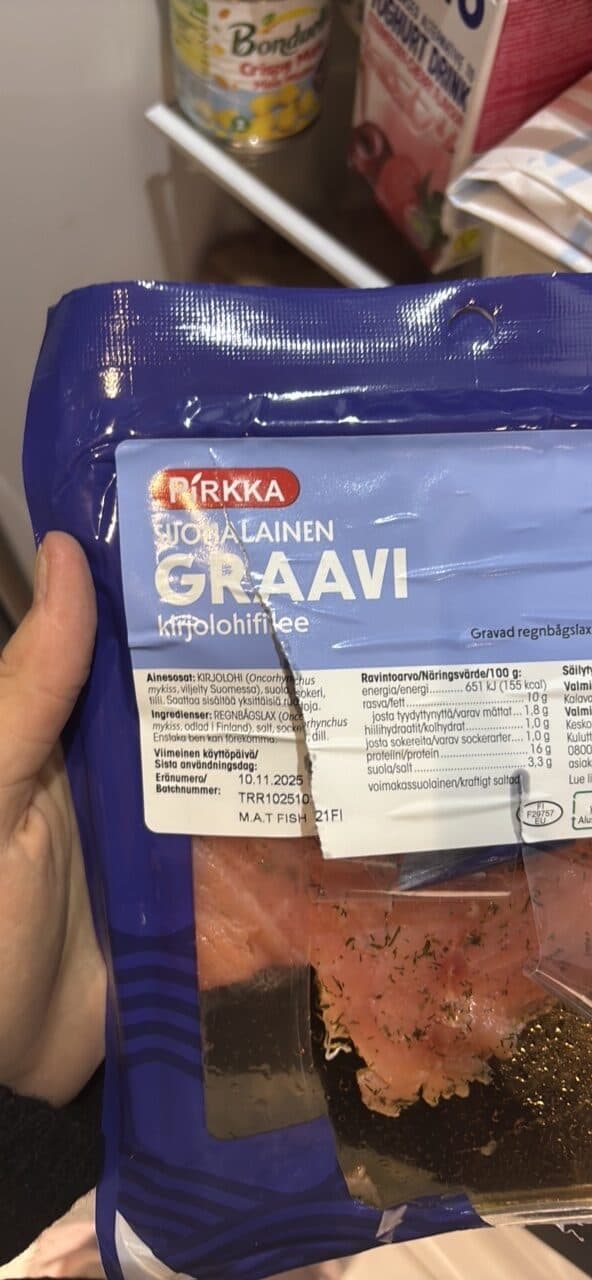 Pirkka Suomalainen Graavi Kirjolohifilee packshot