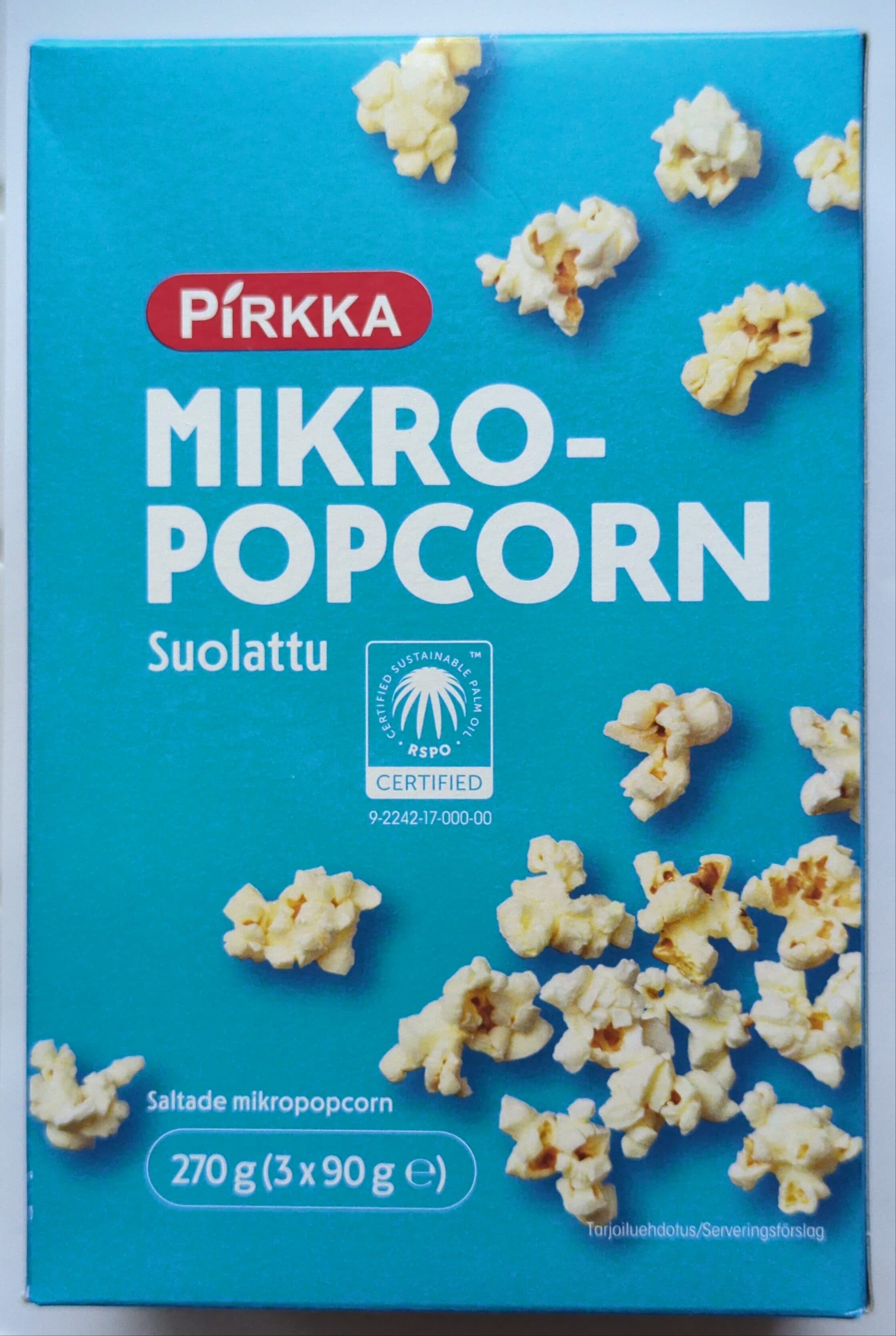 Pirkka Mikropopcorn packshot