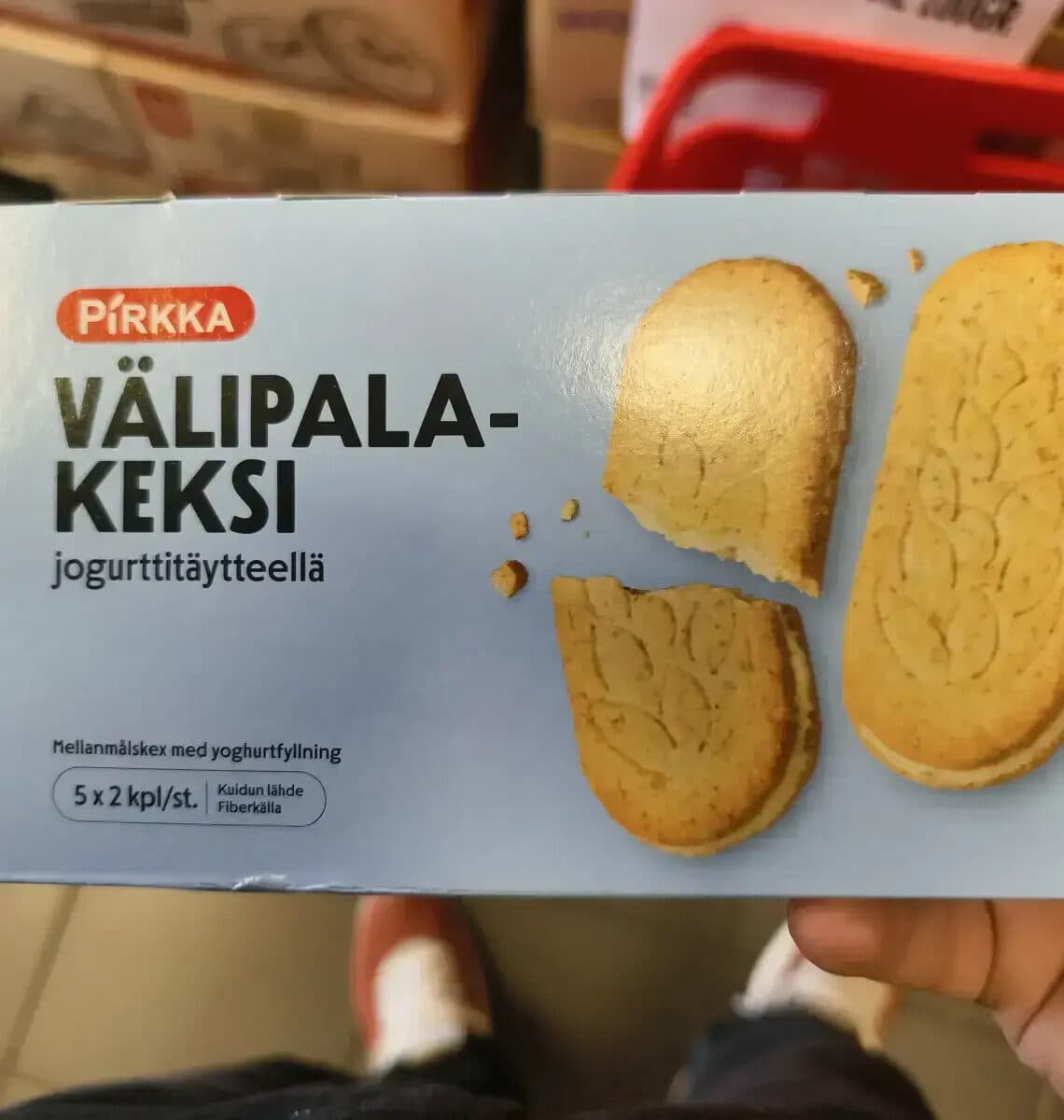Pirkka Välipalakeksi Jogurttitäyte packshot
