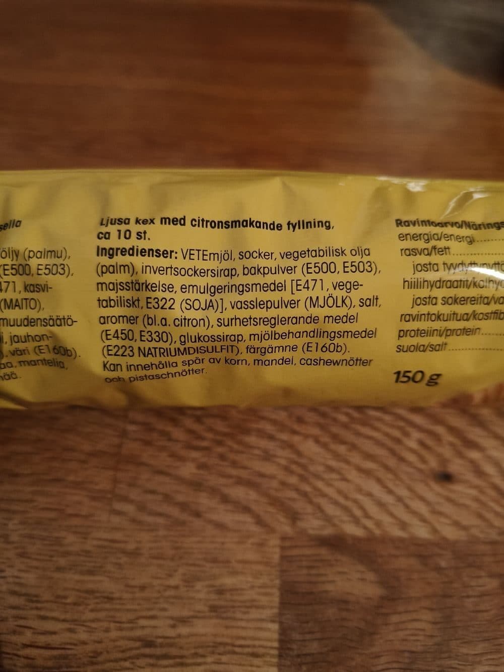 Pirkka Kex med citronsmakande fyllning packshot