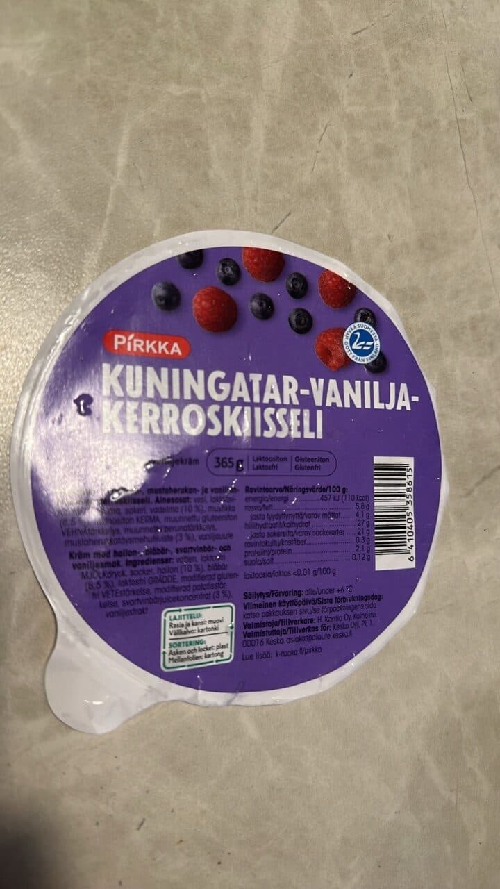 Pirkka Kuningatar-vanilja-kerroskiisseli packshot