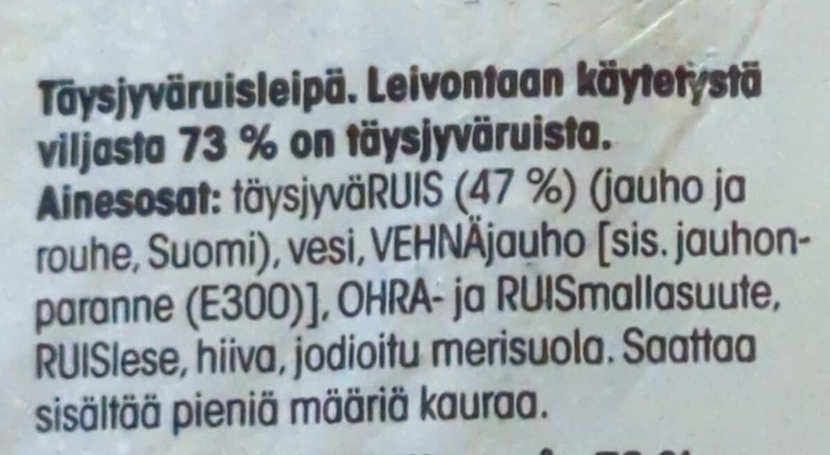 Pirkka Täysjyväruispala packshot