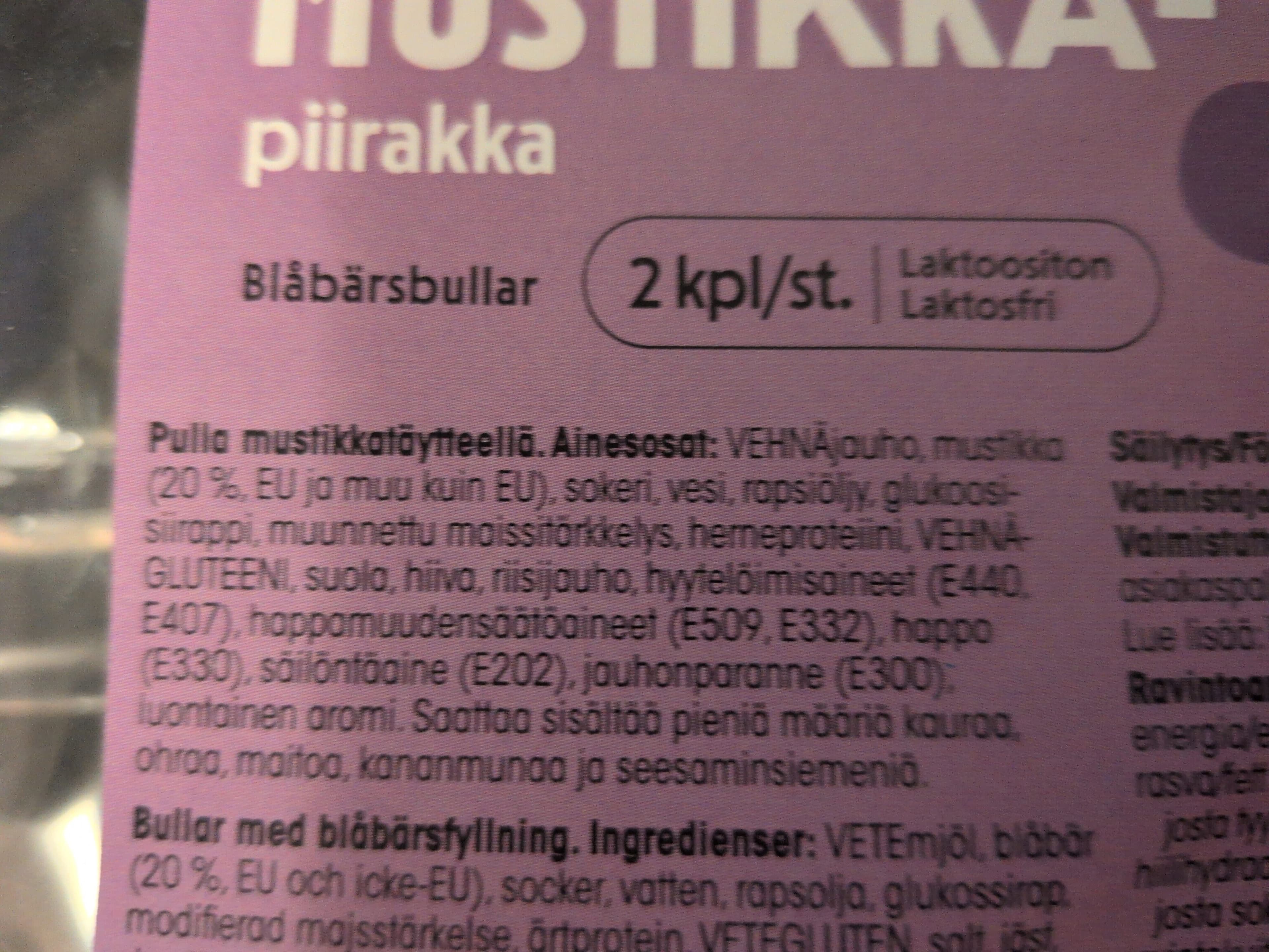 Pirkka Mustikkapiirakka packshot