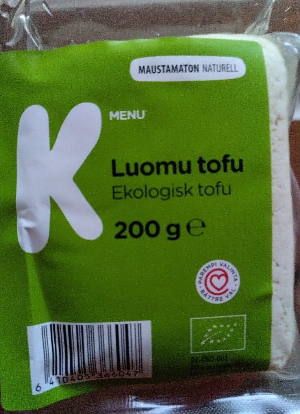 K-menu Luomu Tofu packshot
