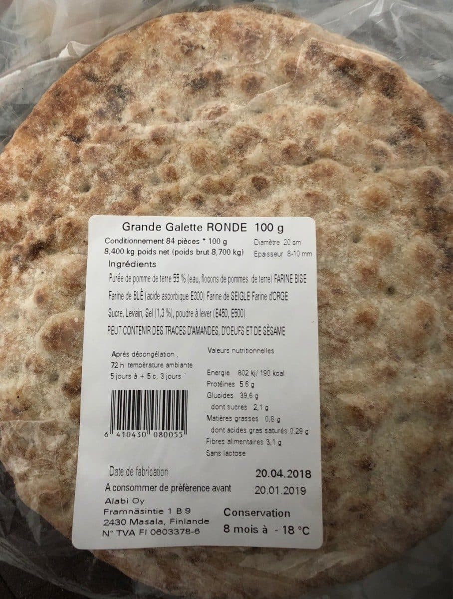 Grande galette ronde packshot