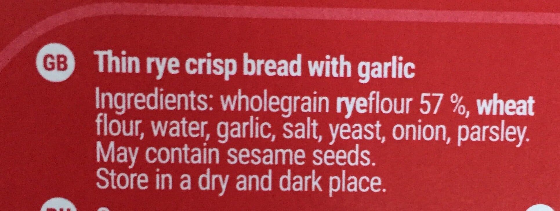 Finn crisp Finn Crisp Garlic packshot