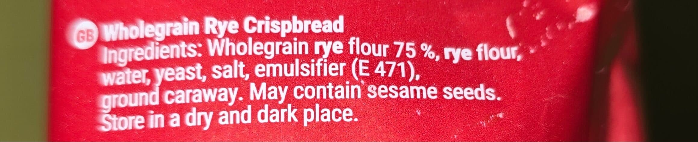 Finn crisp Wholegrain Rye Crispbread packshot