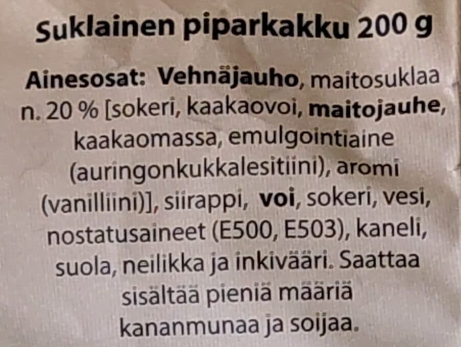 Elonen Suklainen piparkakku packshot