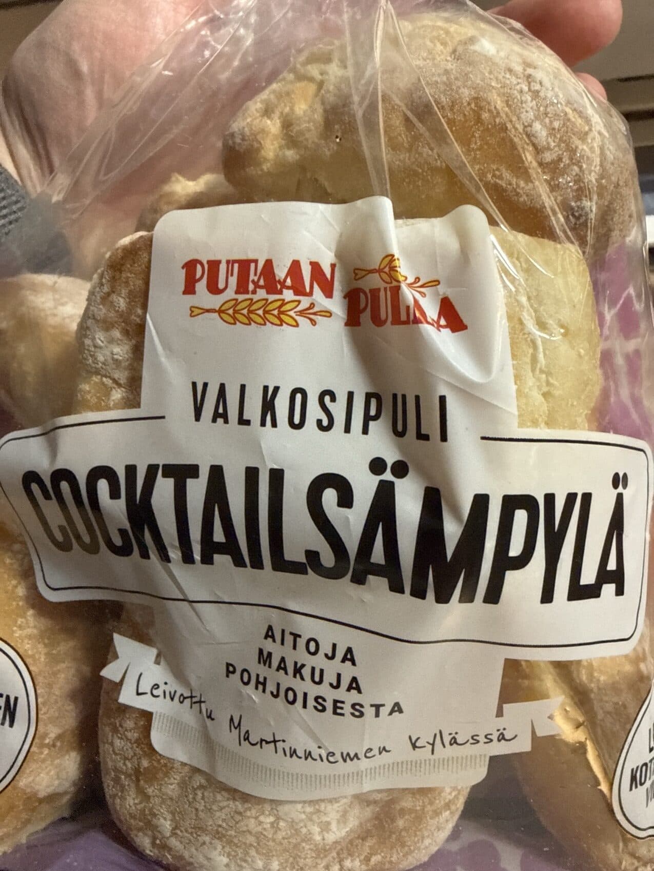 Putaan Pulla Valkosipuli Coctailsämpylä packshot