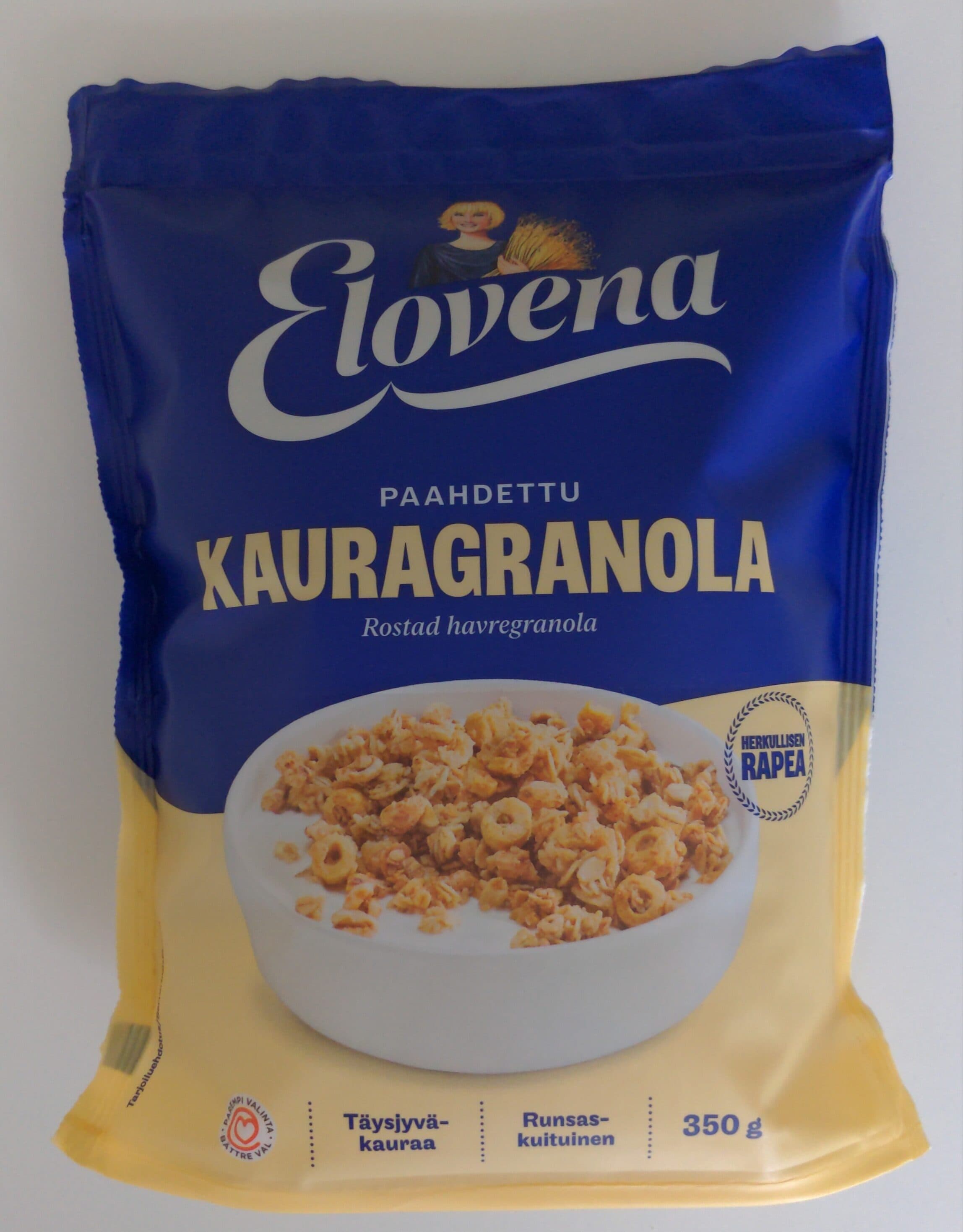 Elovena Paahdettu Kauragranola packshot