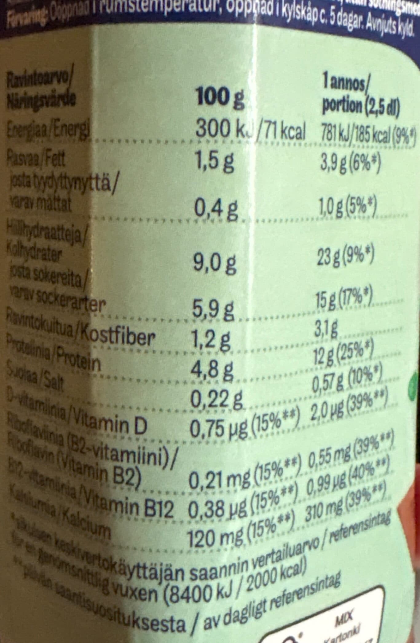 Elovena Proteindryck Mintchokladsmak packshot