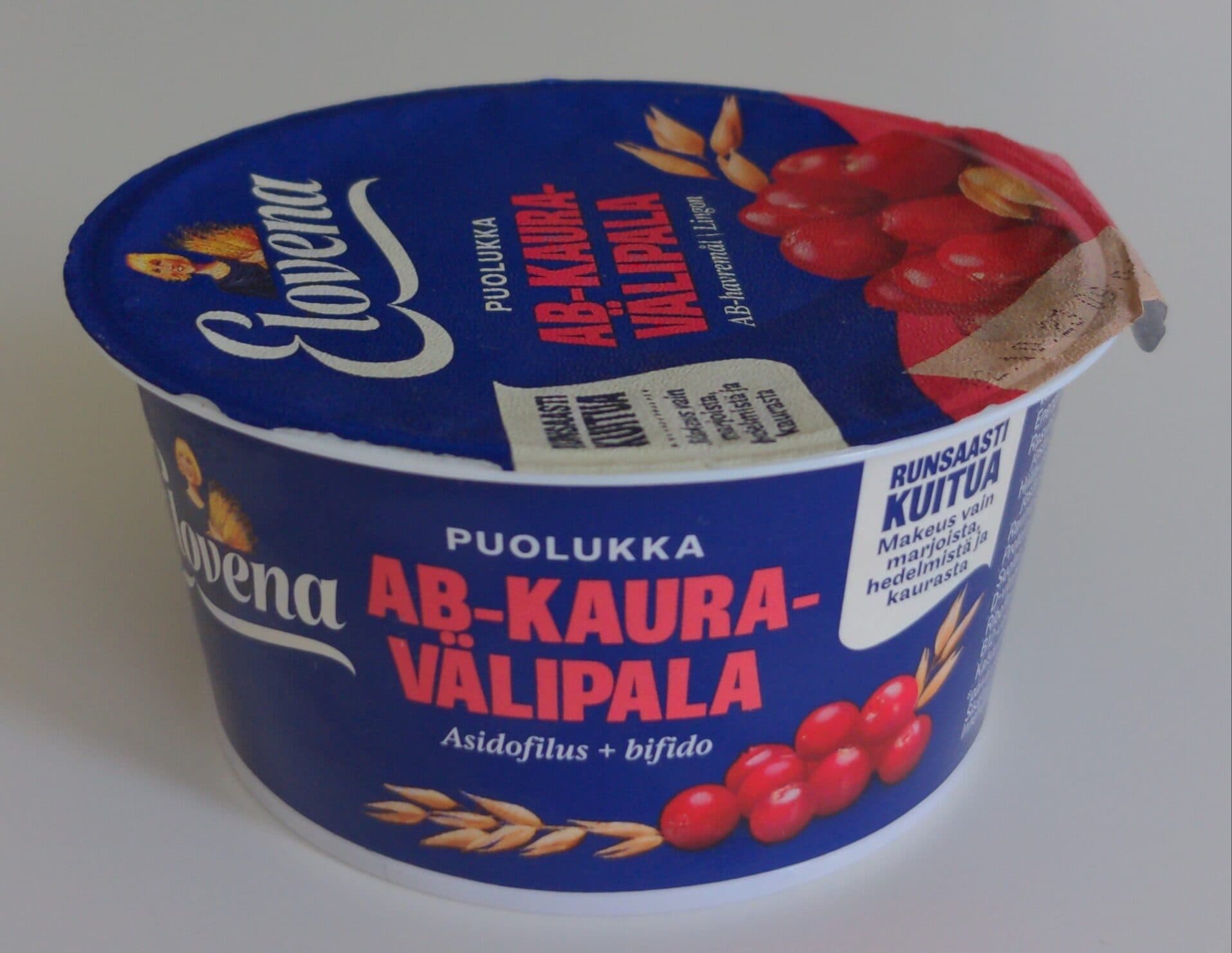 Elovena AB-kauravälipala Puolukka packshot