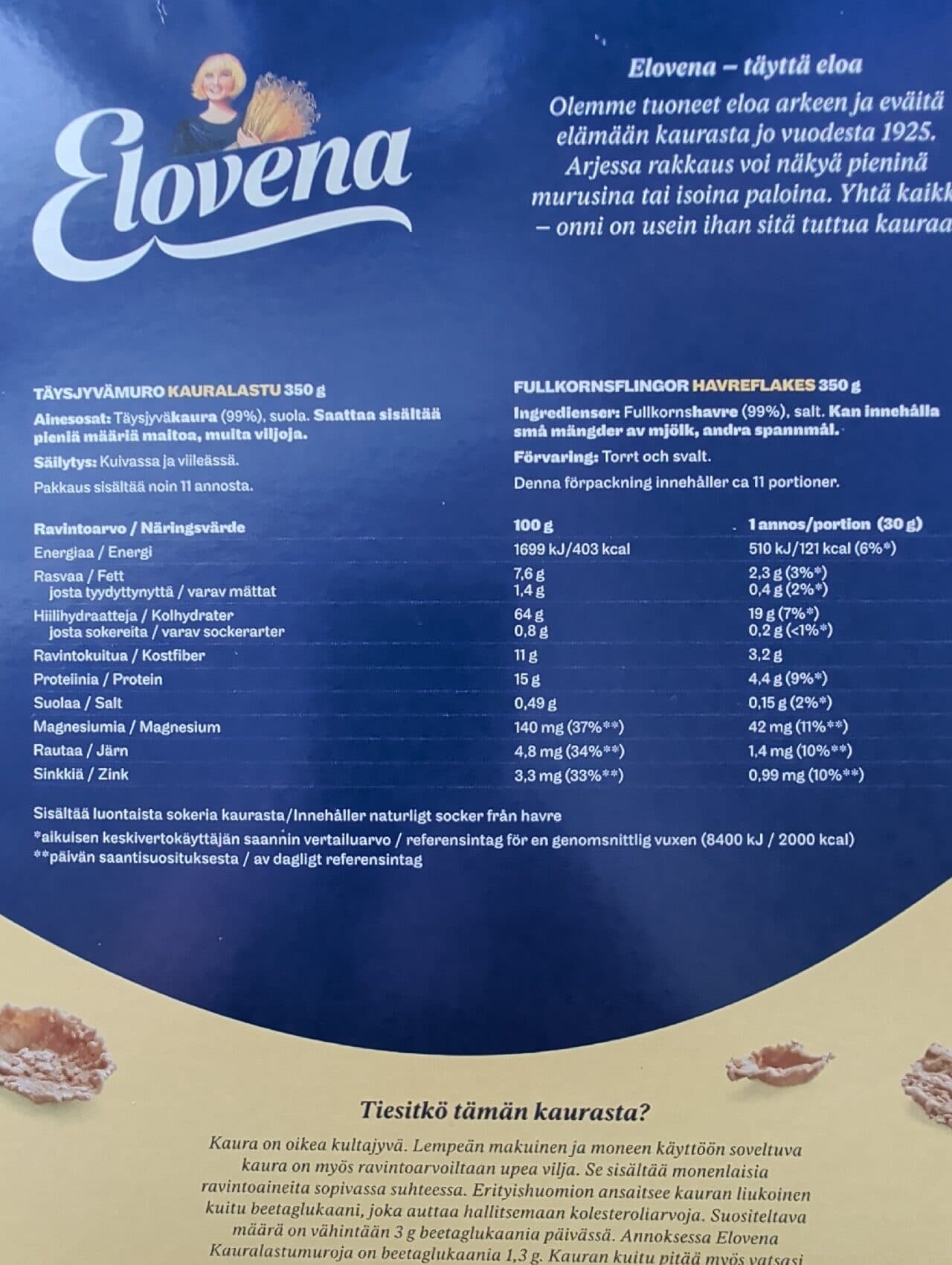 Elovena Kauralastut packshot