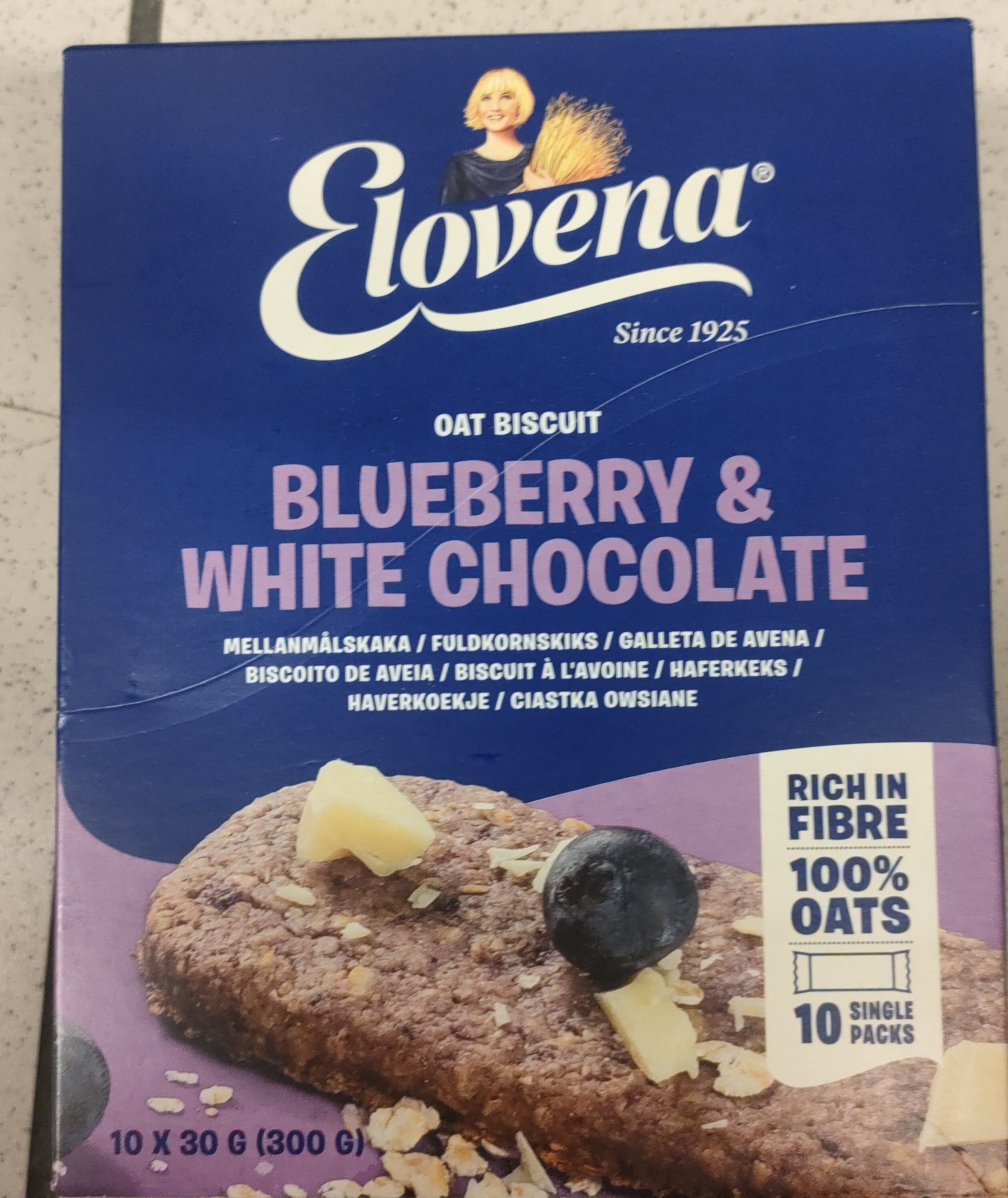 Elovena galletas con arándanos packshot