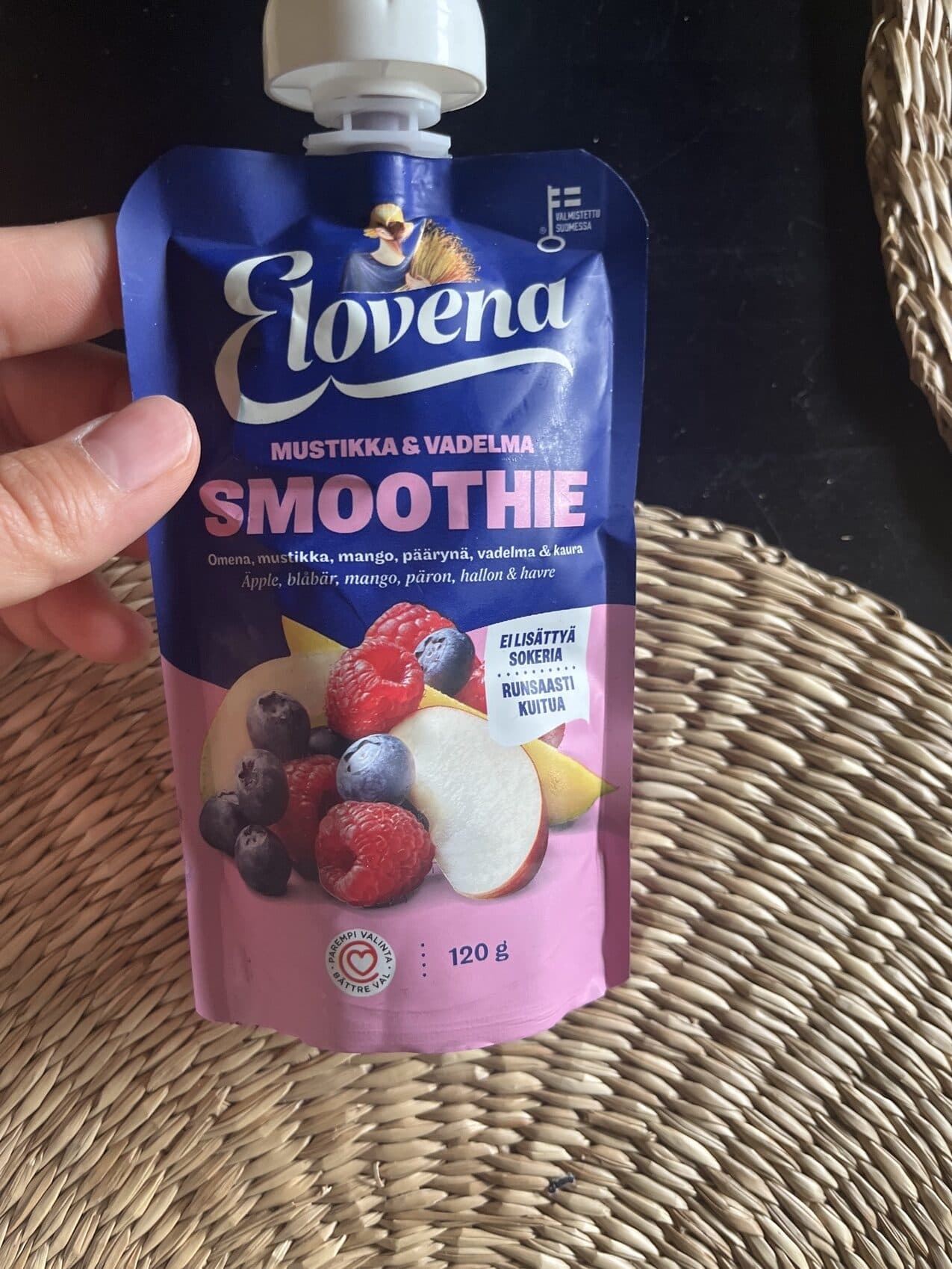 Elovena Mustikka & Vadelma Smoothie packshot