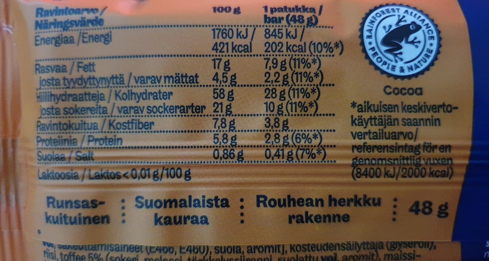 Elovena Iso Kaurapatukka, Toffee packshot