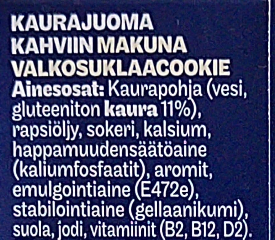 Elovena Valkosuklaa-cookie packshot