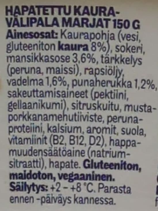 Elovena Jugu mansikka & vadelma packshot