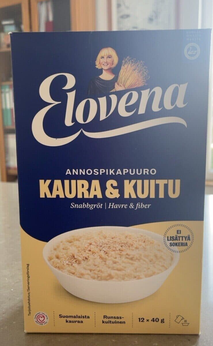 Elovena Annospikapuuro Kaura & Kuitu packshot
