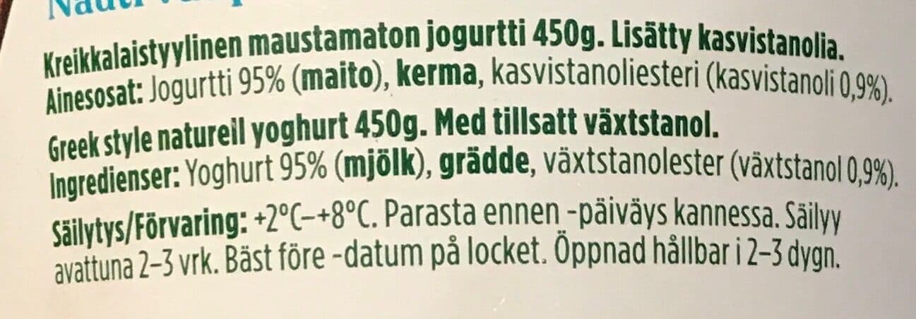 Benecol Greek style maustamaton packshot