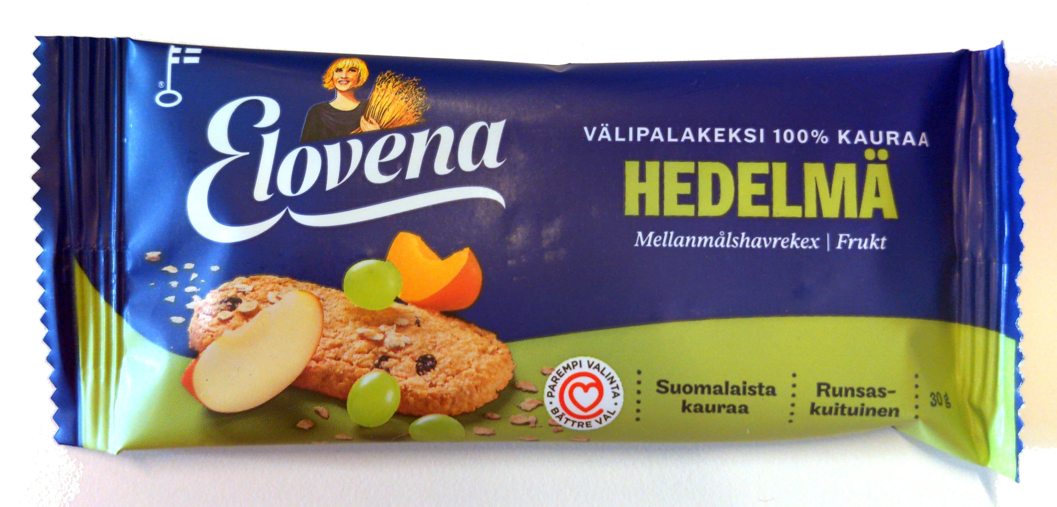 Elovena Välipalakeksi hedelmä packshot