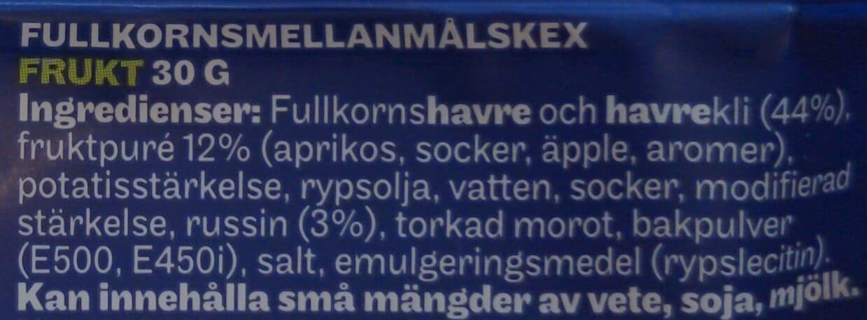 Elovena Välipalakeksi hedelmä packshot